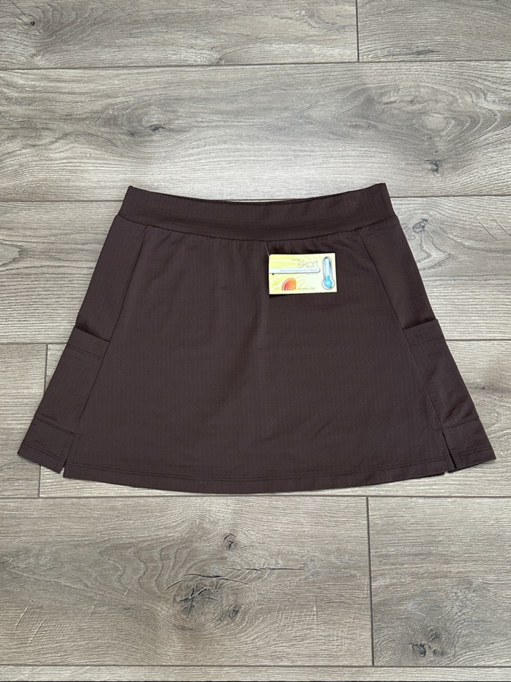 EIS 25” Walk About Athletic Pocket Skirt Skort Java Brown UPF 50+ Size Medium